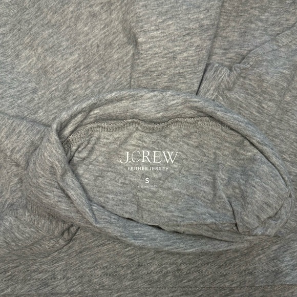 J. Crew Feather Jersey Turtleneck Steel Gray Heather Size S - Picture 6 of 11